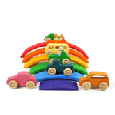 Colored Wooden Cars